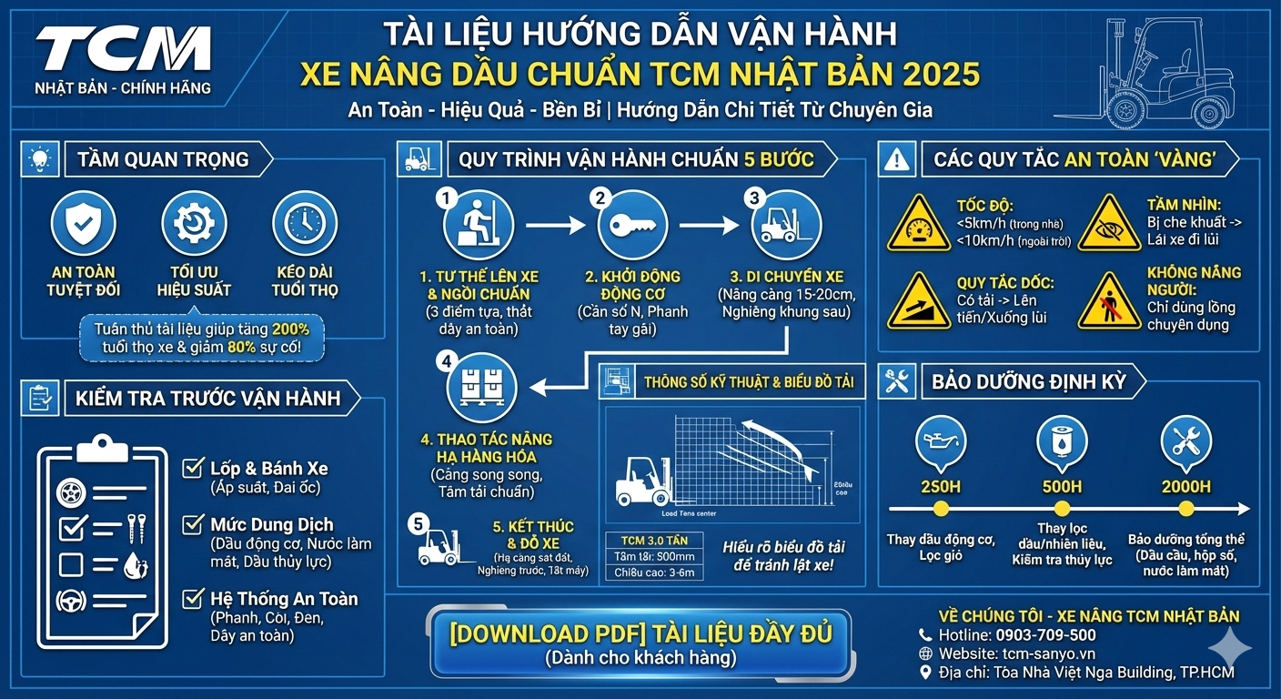 Tài Liệu Hướng Dẫn Vận Hành Xe Nâng chi tiết nhất