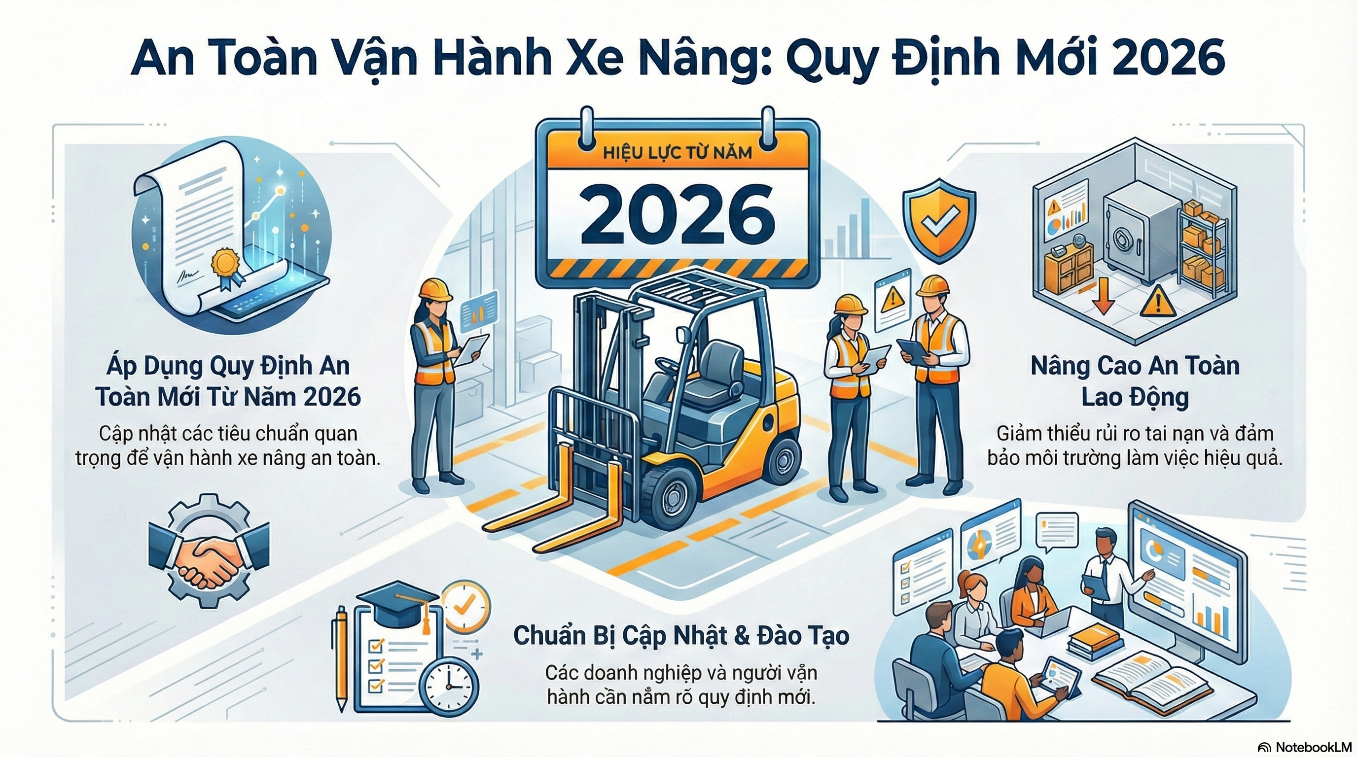 quy định an toàn vận hành xe nâng hàng 2026